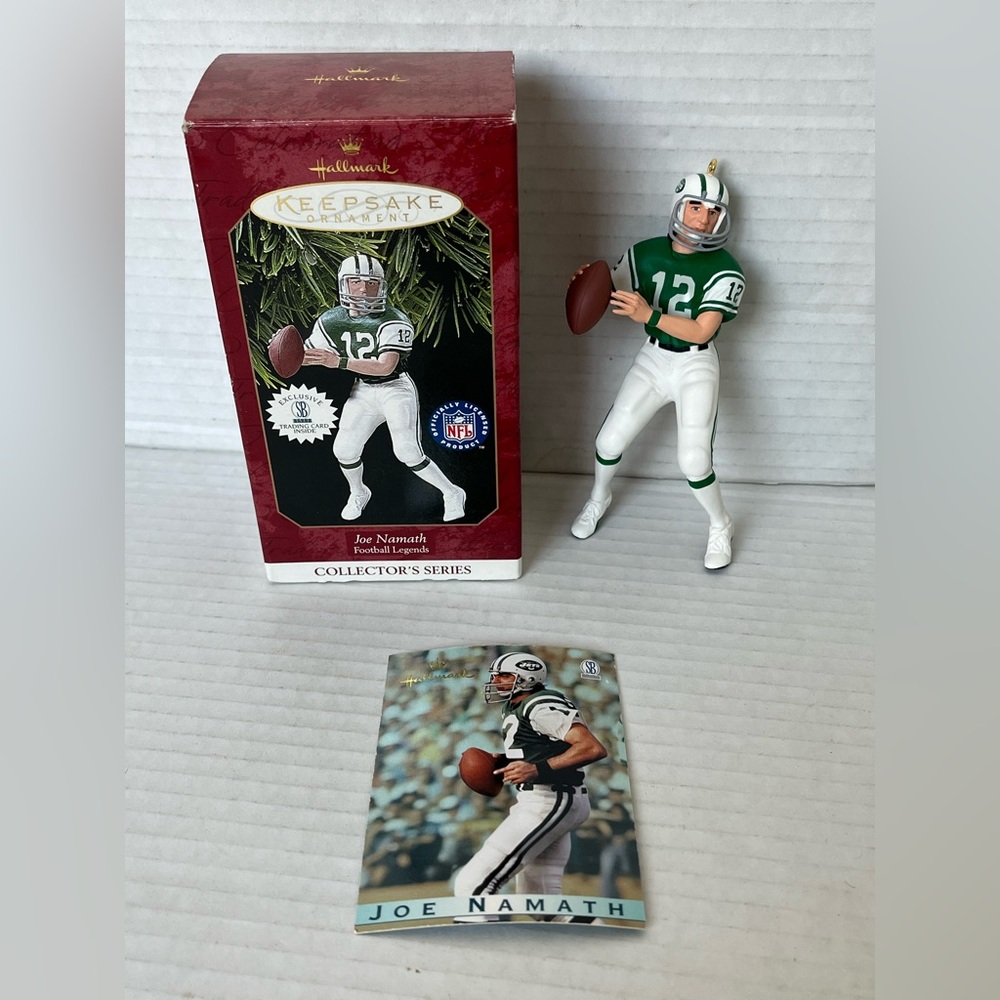 Hallmark Handcrafted Ornament Joe Namath Collector’s Series NFL “Broadway Joe”